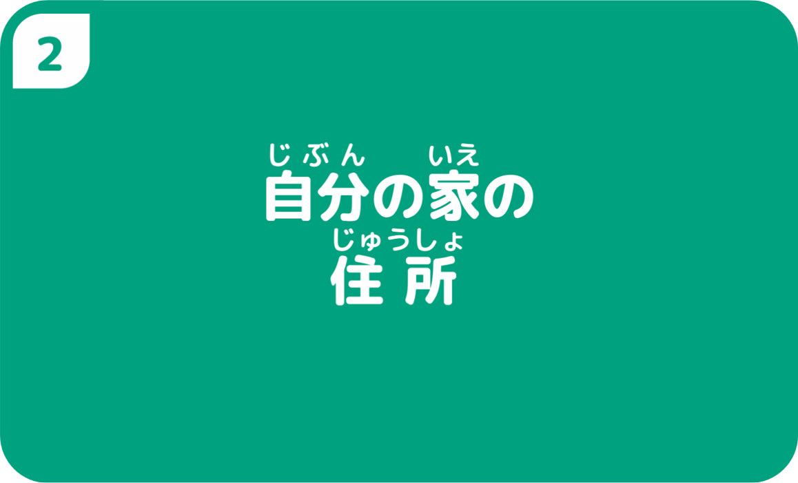 自分の家と住所