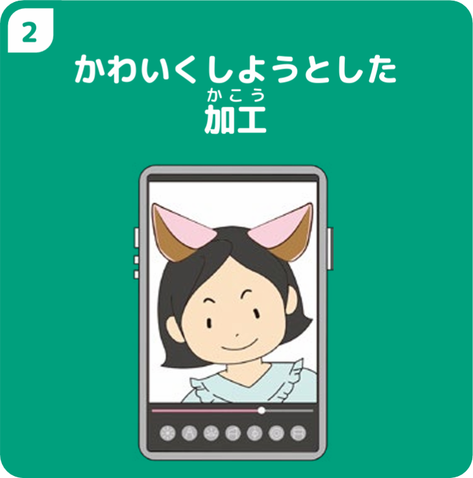 かわいくしようとした加工