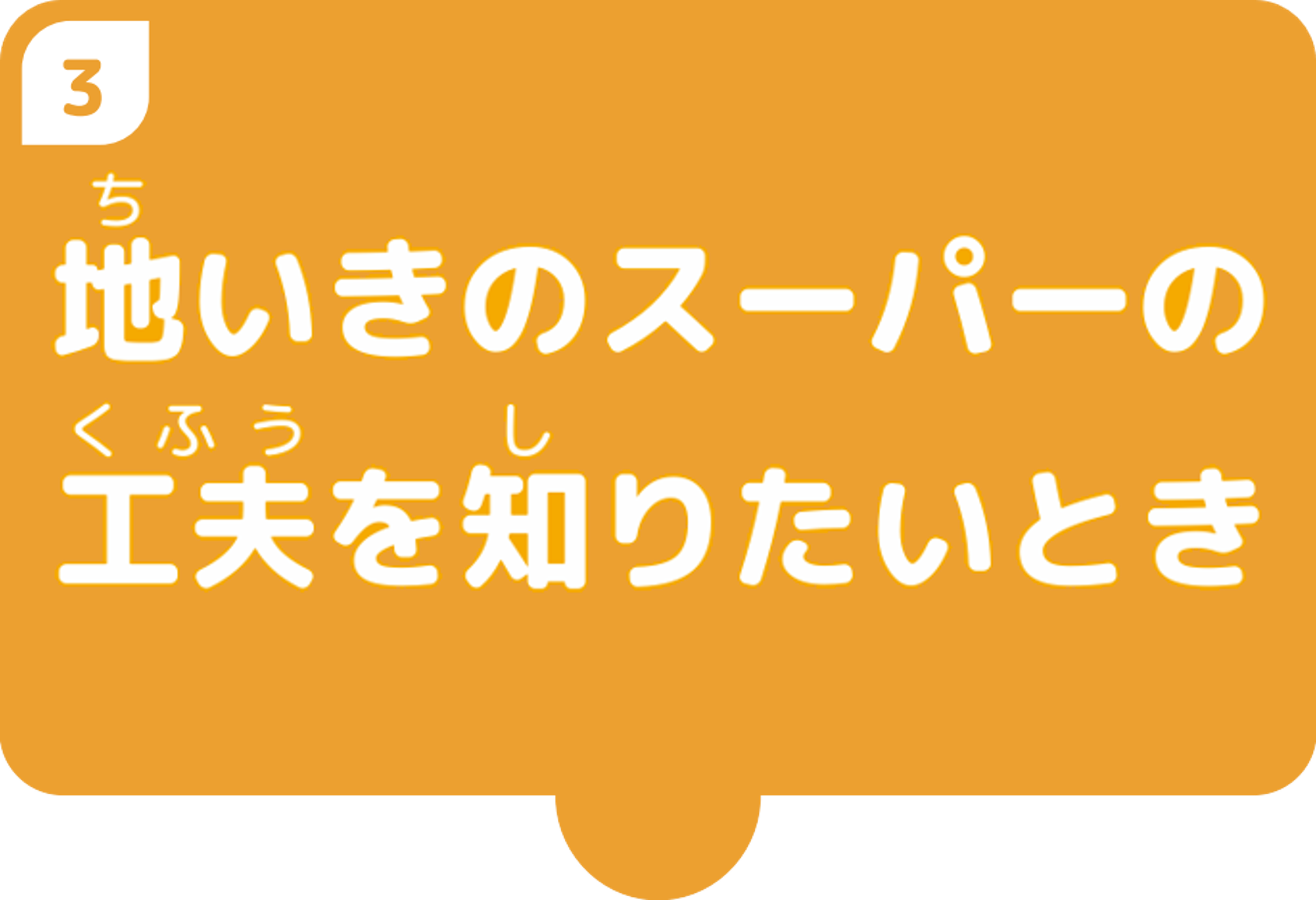 地いきのスーパーの工夫を知りたいとき