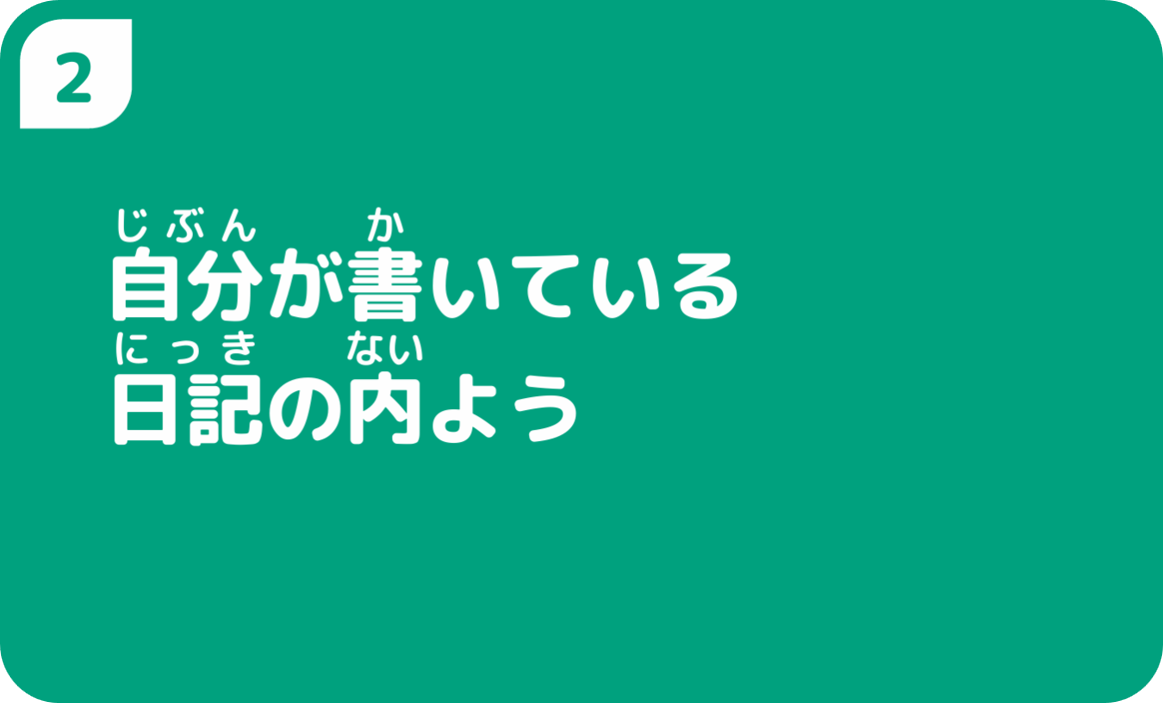 自分が書いている日記の内よう