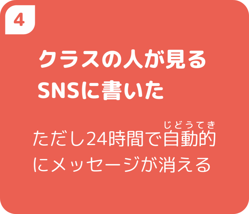 クラスの人が見るSNSに書いた