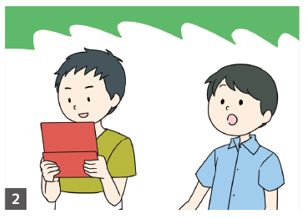 ②すぐるさんがゲームソフトをかりる