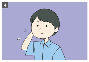 ④たかしさんがこまっている