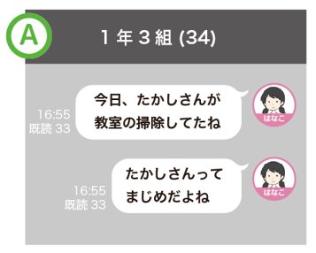 グループトークでたかしをほめる