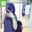 ②自宅で顔が映らないようにうつした自分の写真