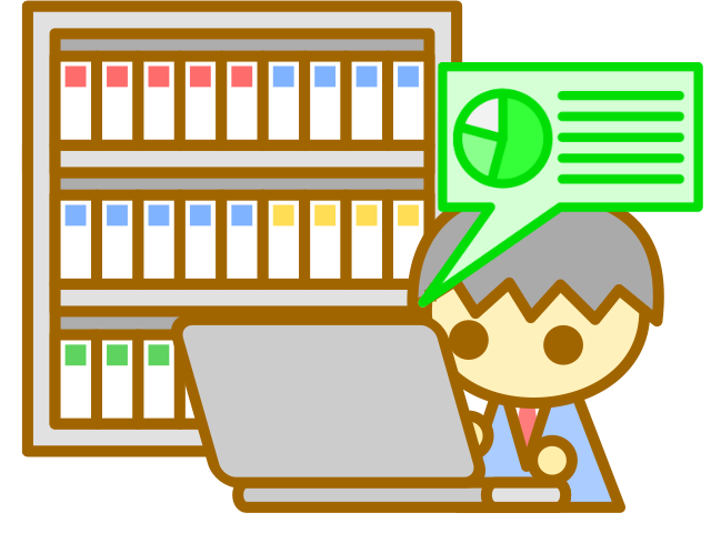 情報を整理・分析している人