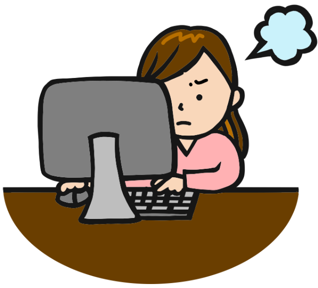 ネットにかきこみをしようとしている子