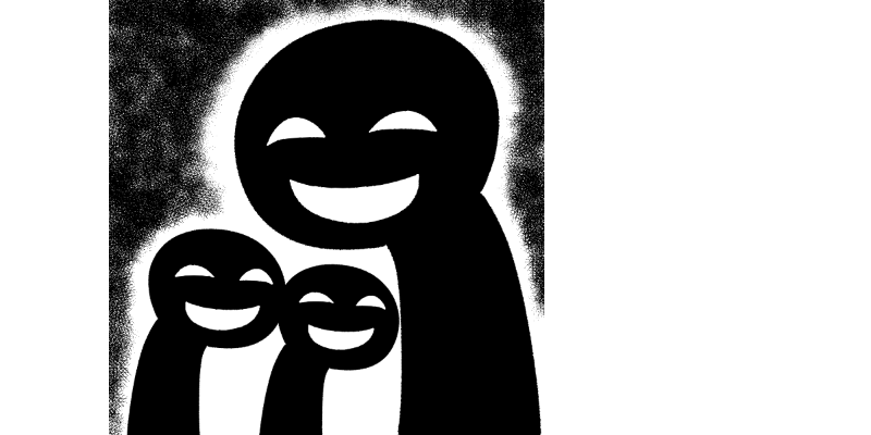 いじめ・はんざいをする人たちのシルエット