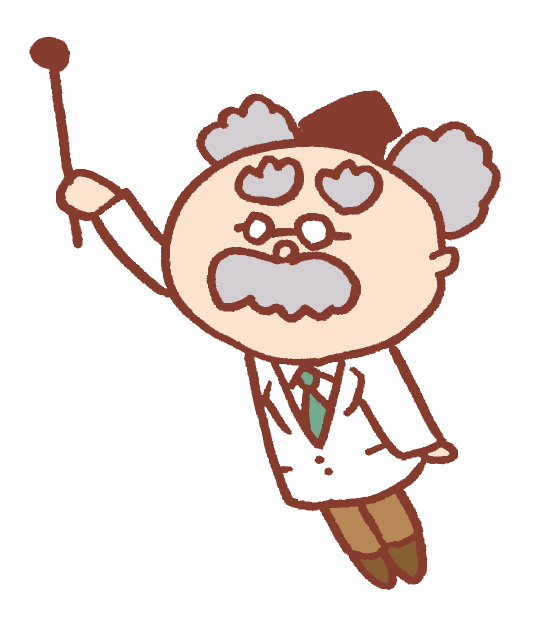 説明している博士