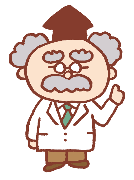 説明している博士