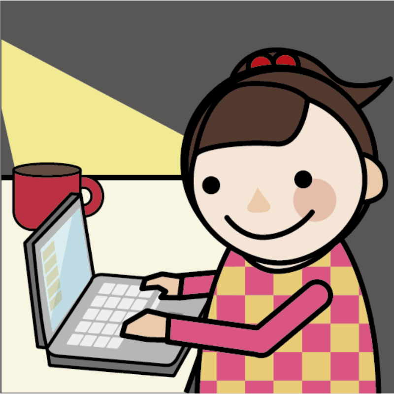 GIGAスクールを受講している女の子