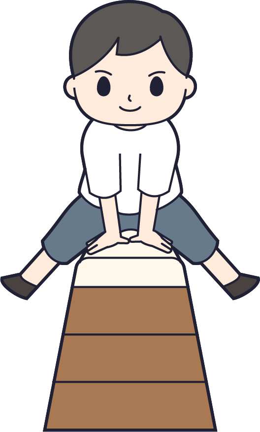 跳び箱を跳んでいる画像