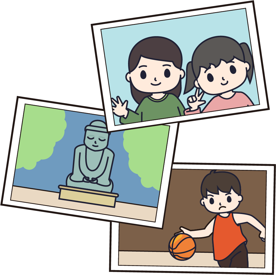 男の子三人でボール遊びしている画像