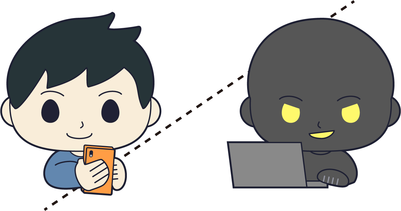 スマホを使用している男の子