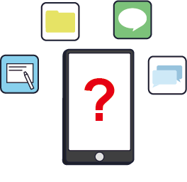 SNSのトーク内容が表示されているスマホの画像